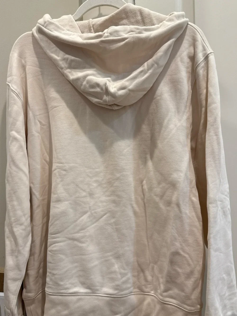 J. Crew woman’s Crewneck Hoodie in Light Cream